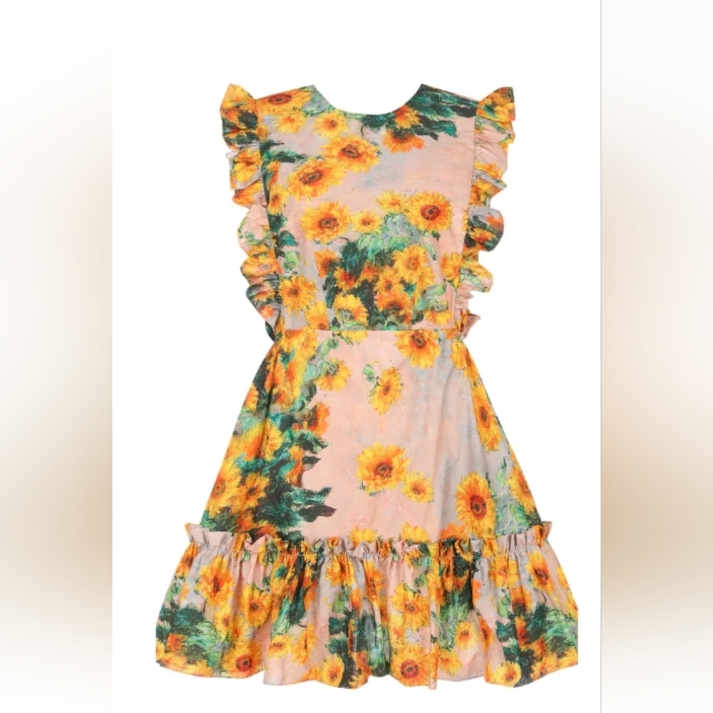 The Monet Sunflowers Bebe Pinafore Dress
